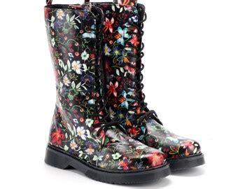 floral boots etsy