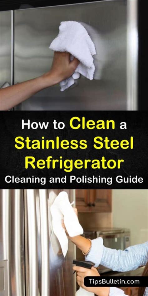 amazing ways  clean  stainless steel refrigerator