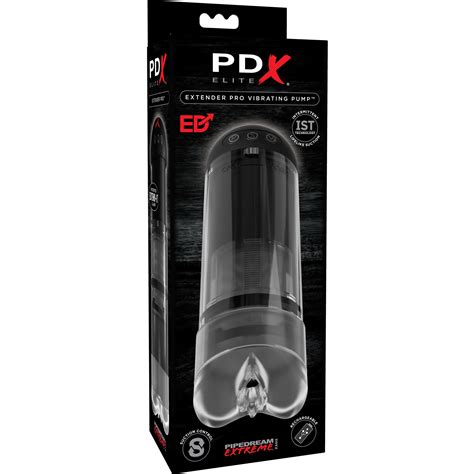 Pdx Elite Extender Pro Vibrating Pump Clear Vagina Sex
