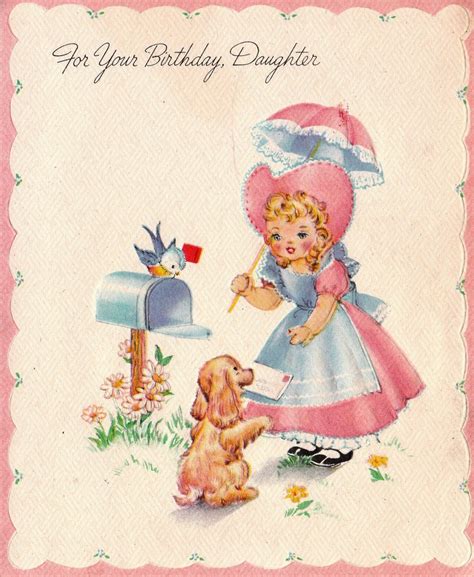 Sale Vintage 1945 For Your Birthday Daughter Greetings Card B37a 1