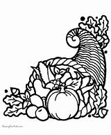 Coloring Pages Cornucopia Thanksgiving Printable Printing Help sketch template