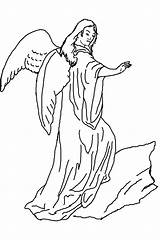 Coloring Pages Angels Angel Color Sheets Print Child sketch template