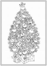 Christmas Coloring Pages Colouring Adult Book Trees Creative Haven Tree Adults Dover Publications Mandalas Books Målarböcker Målarbilder Sheets Printable Stocking sketch template