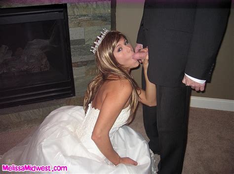 pictures of teen bride melissa midwest sucking cock on her wedding day
