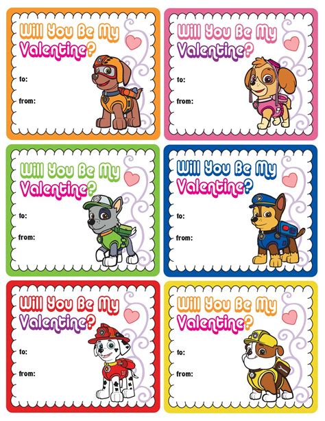 paw patrol valentine coloring pages