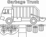 Truck Waste Collecting sketch template