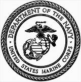 Marine Seal Emblem Logo Navy Corp Vector Corps Usmc Marines Svg Symbol Coloring United States Drawing  Force Clipart Marinecorps sketch template