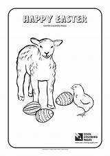 Coloring Lamb Easter Pages Cool sketch template