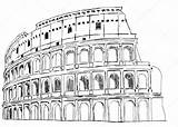 Colosseum Drawing Roman Sketch Coliseum Drawn Hand Getdrawings Vector sketch template