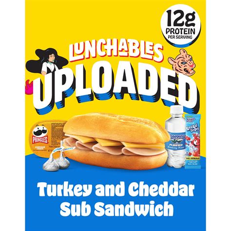 lunchables uploaded turkey and cheddar sub sandwich meal kit with