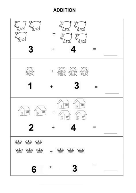 printable adding worksheets kindergarten addition kindergarten letter