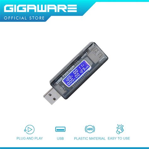 gigaware usb tester dc digital voltmeter voltage current meter ammeter detector power bank