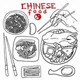 Chinese Food Illustration Coloring Vector Stock Set Vegetables Clip Royalty Illustrations Children Book Similar Vectors Depositphotos sketch template