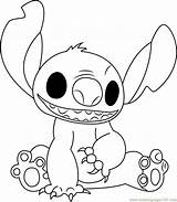 Stitch Coloring Pages Smiling Lilo Cartoon Coloringpages101 Color sketch template