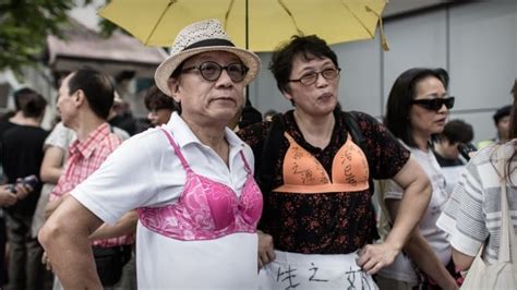 Men Wear Bras In Hong Kong To Protest Woman S Breast Assault