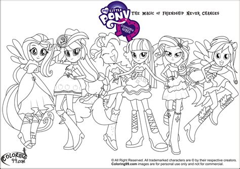 pony equestria girls coloring pages team colors