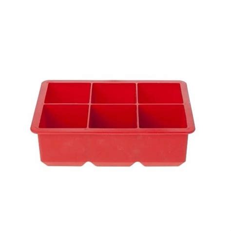 rode ijsblokjes vorm  kubussen blokker