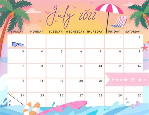 printable july  calendars wiki calendar july  calendars
