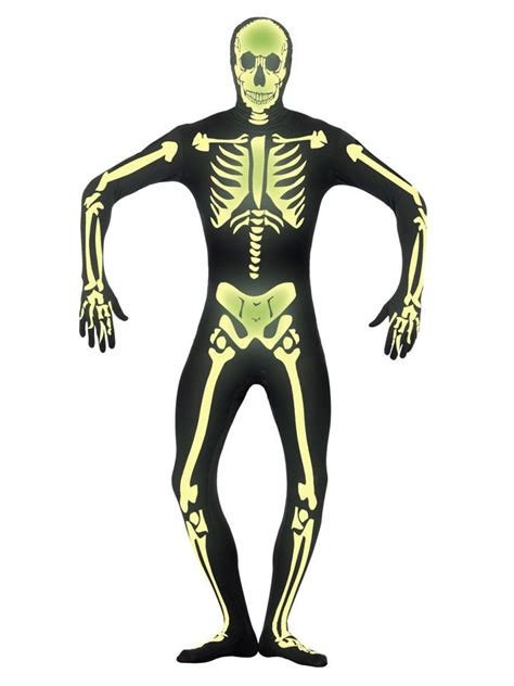 Glow In The Dark Skeleton Skin Suit Halloween Men S