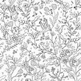 Coloring Floral Pattern Seamless Graceful Stock Illustration Vector Depositphotos Kchungtw sketch template