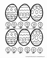 Easter Coloring Egg Eggs Pages Printable Kids Sheets Easy Flowers Print Color Outlines Colouring Occasions Holidays Special Sheet Simple Honkingdonkey sketch template
