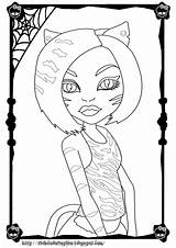 Monster Coloring High Pages Toralei Printable Z31 Clawdeen Gargoyle Character Draw Draculaura Wolf Color Print Cleo Nile Wallpapers Odd Dr sketch template