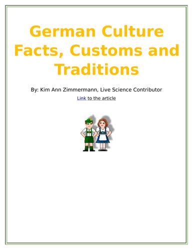secondary german resources culture