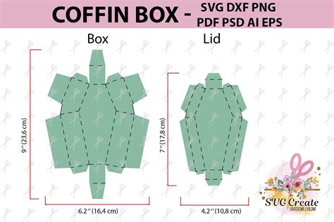 coffin template  box printable coffin box  paper cutting