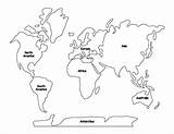 Continents Montessori sketch template