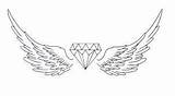 Wings Diamond Asas Tatuagem Tattoo Diamante Angel Drawing Tatuagens Result Salvo Google sketch template