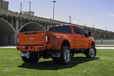 rear quarter ford   dually race red fuel   maverick wheels