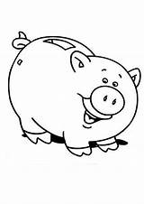 Piggy Getdrawings Colorluna Pig Spaarvarken sketch template