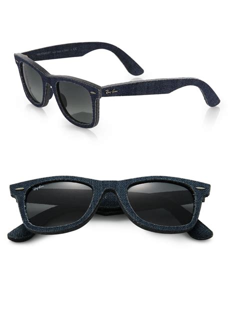 Ray Ban 50mm Denim Wayfarer Sunglasses In Blue For Men Dark Blue Lyst