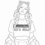 Coloring Girly Therapy sketch template