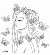 Coloring Pages Tumblr People Colouring Printable Color Adult Mandala Fairy Print Choose Board sketch template