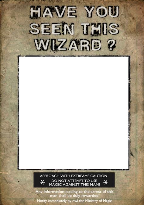 harry potter style wanted poster template  thereallj  deviantart