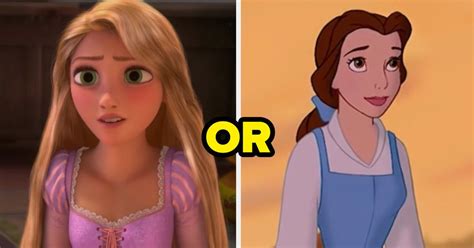 rapunzel or belle based on the dresses you choose