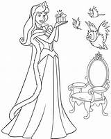 Coloring Princess Pages Disney Aurora Sleeping Beauty Printable Prince Hard Kids Color Print Comments sketch template