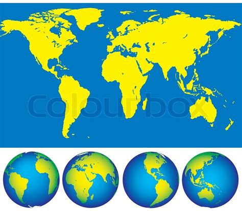 world map  globes   stock vector colourbox