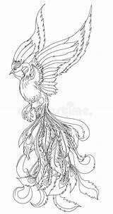 Phoenix Tattoo Naghsh Dasti sketch template