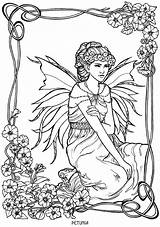 Coloring Pages Petunia Fairy Fantasy Book Dover Doverpublications Advanced Printable Faries Colouring Adult Butterfly Publications Color Fairies Stress Getcolorings Books sketch template