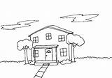 Houses Coloring Pages Print sketch template
