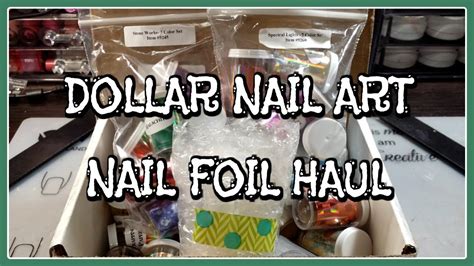 dollar nail art nail foil haul youtube