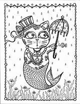 Coloring Umbrella Pages Choose Board Cat sketch template