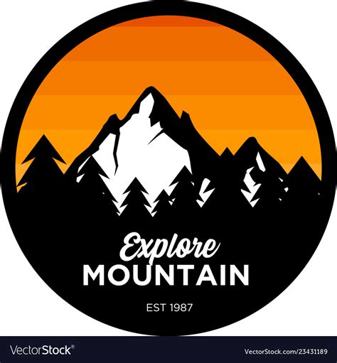 mountain logo design inspiration royalty  vector image