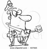 Ticket Issuing Cop Clip Toonaday Outline Royalty Illustration Rf Clipart 2021 sketch template