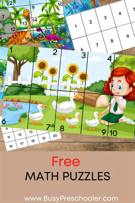 counting puzzles  kids busypreschoolercom