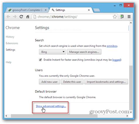 enable  google chrome   track feature