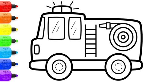 easy fire truck drawing    clipartmag