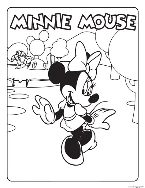 minnie mouse coloring page printable